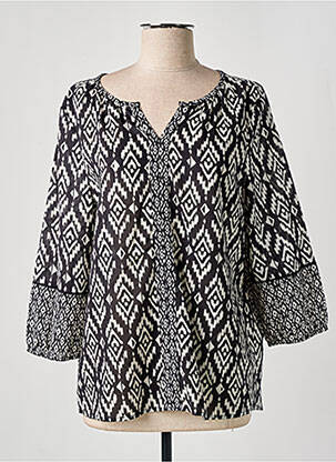 Blouse imprimé fantaisie manches longues noir CECIL femme
