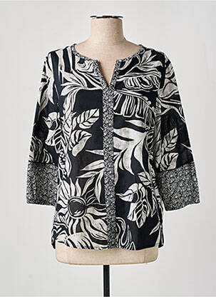 Blouse imprimé fantaisie manches longues noir CECIL femme