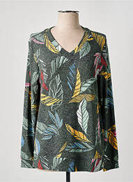 Pull tissage chiné manches longues gris CECIL femme