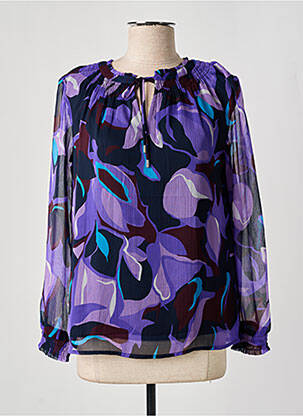 Blouse imprimé fantaisie manches longues violet STREET ONE femme