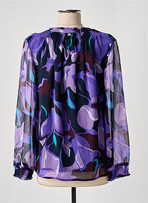Blouse imprimé fantaisie manches longues violet STREET ONE femme