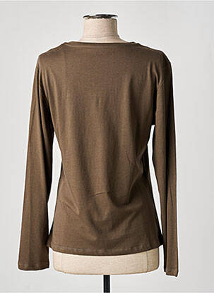 Top stretch manches longues vert EVA KAYAN femme