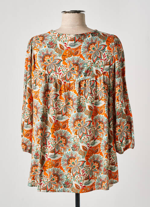 Blouse orange GEISHA pour femme