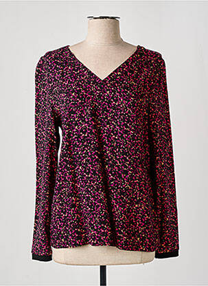 Blouse tissage popeline manches longues rose STREET ONE femme