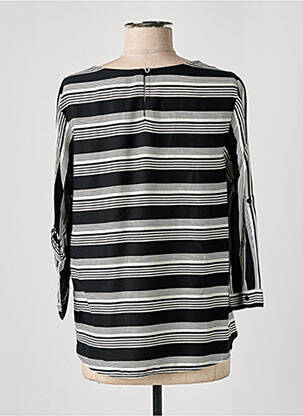 Blouse poignets boutonnés avec fente manches 3/4 noir STREET ONE femme