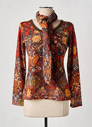 Pull coupe cintrée manches longues orange LO! LES FILLES femme