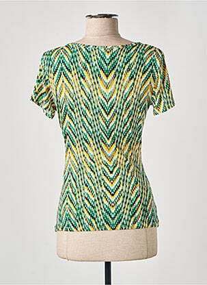 Top stretch manches courtes vert MORGAN femme