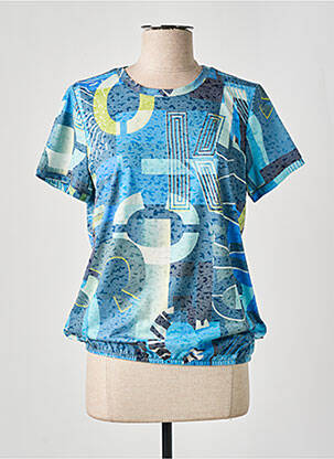 Top tissage jersey manches courtes bleu CECIL femme
