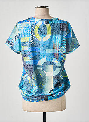 Top tissage jersey manches courtes bleu CECIL femme