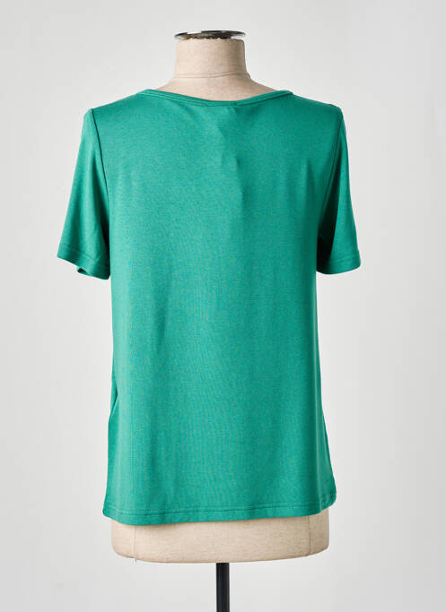 Top tissage jersey manches courtes vert STREET ONE femme