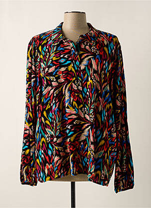 Blouse imprimé fantaisie manches longues noir GEISHA femme