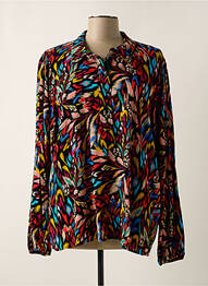 Blouse imprimé fantaisie manches longues noir GEISHA femme
