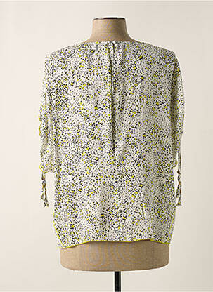 Blouse tissage popeline manches 3/4 blanc EVA KAYAN femme