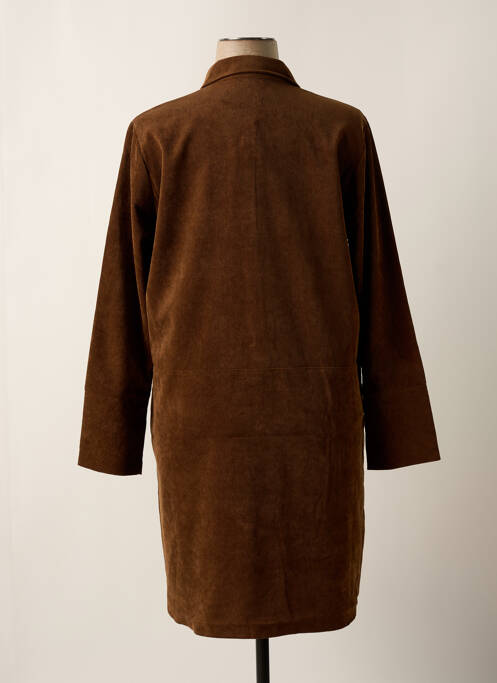 Robe mi-longue marron GEISHA pour femme