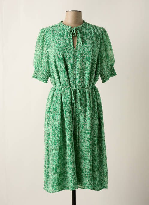 Robe mi-longue vert GEISHA pour femme