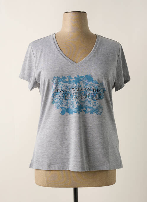 T-shirt gris EVA KAYAN pour femme