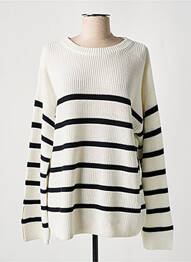 Pull resserrée sur le bas manches longues blanc ESPRIT femme