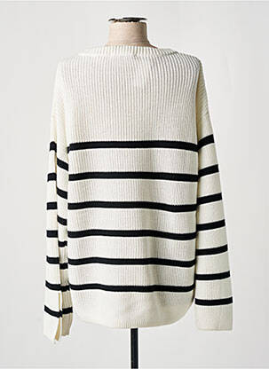 Pull col rond manches longues blanc ESPRIT femme