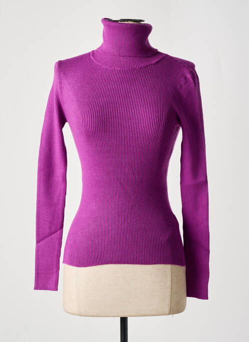 Pull col roulé violet ESPRIT pour femme