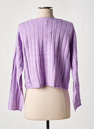 Pull tissage chiné manches longues violet ESPRIT femme