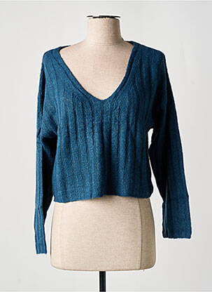 Pull tissage chiné manches longues bleu clair ESPRIT femme