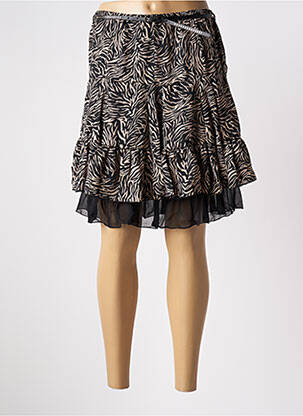 Jupe courte coupe évasée noir MOKA'S femme