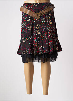 Jupe mi-longue coupe évasée rouge MOKA'S femme