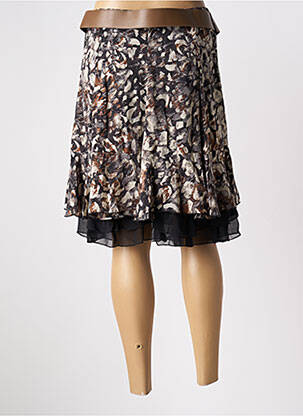 Jupe mi-longue coupe évasée gris MOKA'S femme
