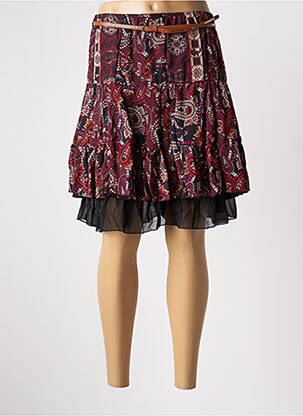 Jupe courte coupe évasée rouge MOKA'S femme