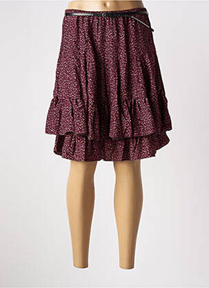 Jupe courte coupe évasée rouge MOKA'S femme