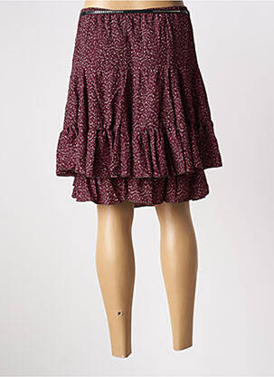 Jupe courte coupe évasée rouge MOKA'S femme
