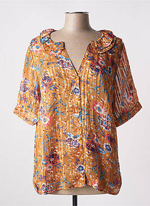 Chemisier orange BLANCHEPORTE pour femme