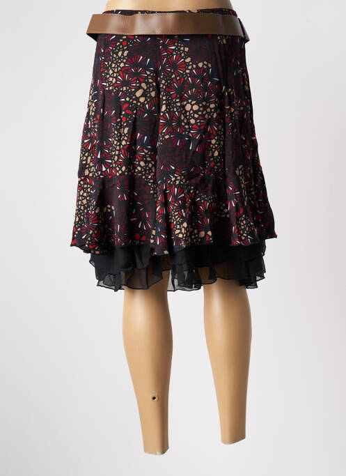 Jupe mi-longue coupe évasée rouge MOKA'S femme