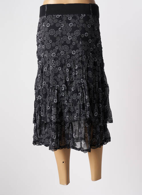 Jupe mi-longue noir MOKA'S pour femme