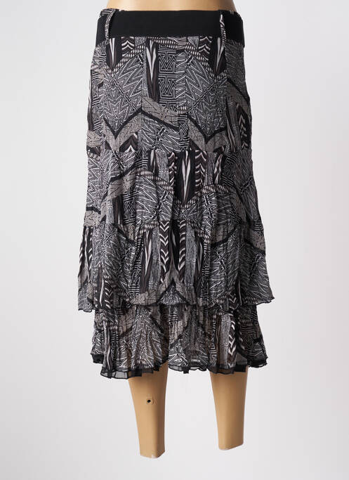 Jupe mi-longue noir MOKA'S pour femme