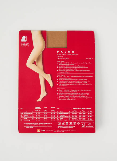 Collants chair FALKE pour femme