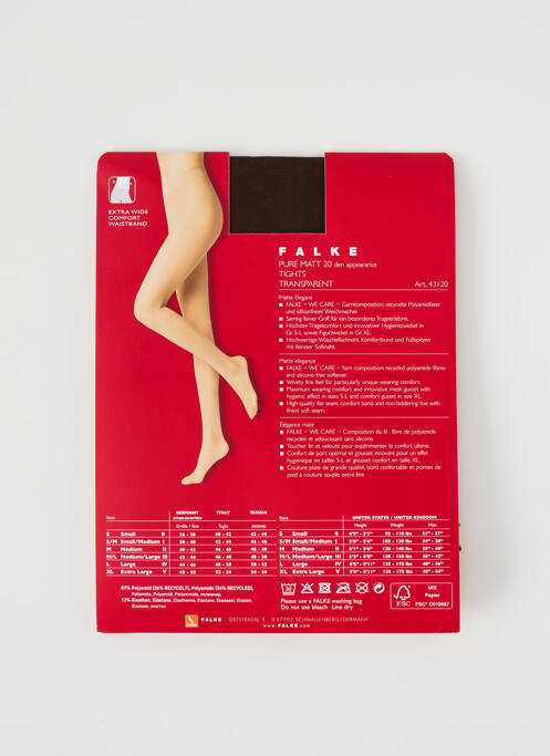 Collants marron FALKE pour femme