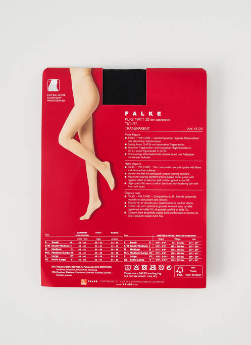 Collants noir FALKE pour femme