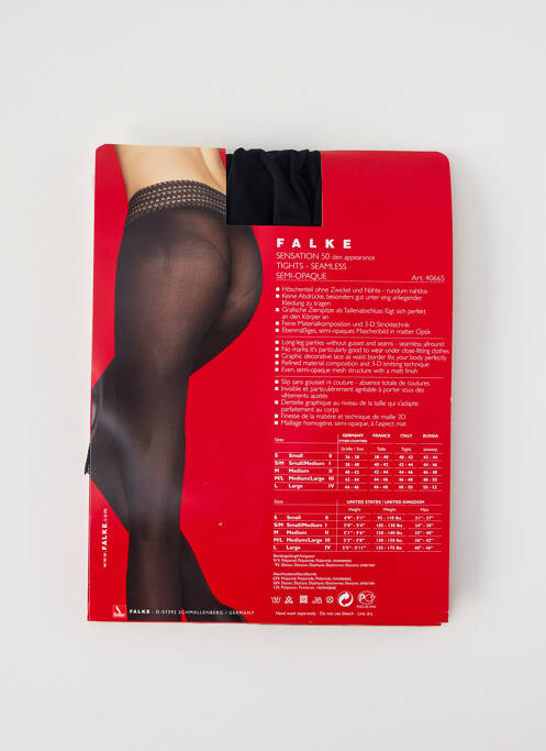 Collants stretch noir FALKE femme