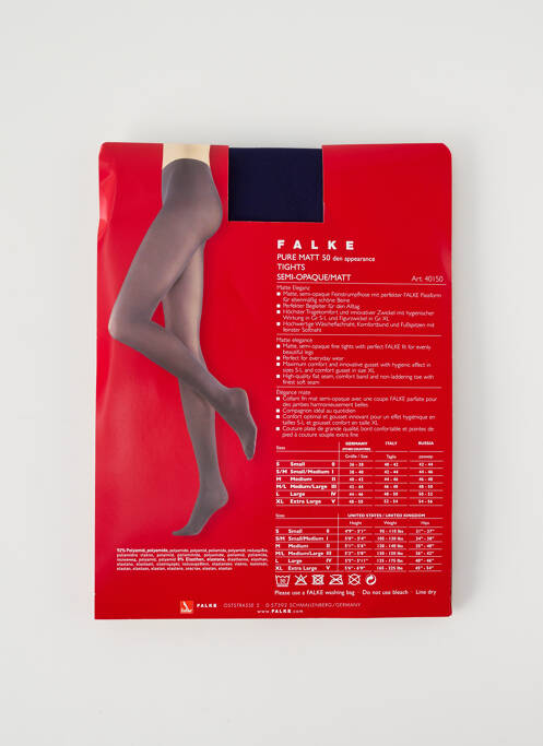 Collants bleu FALKE femme