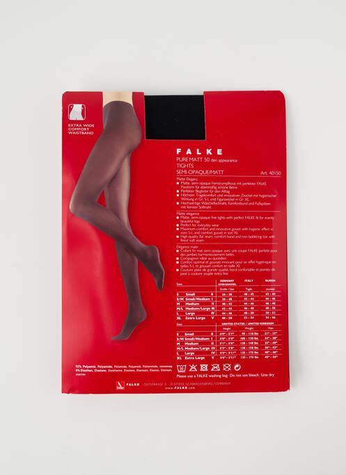 Collants noir FALKE pour femme