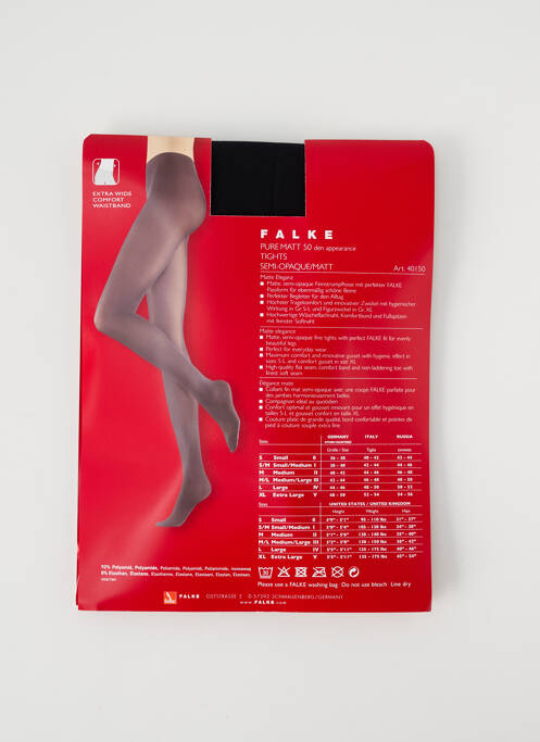 Collants noir FALKE femme