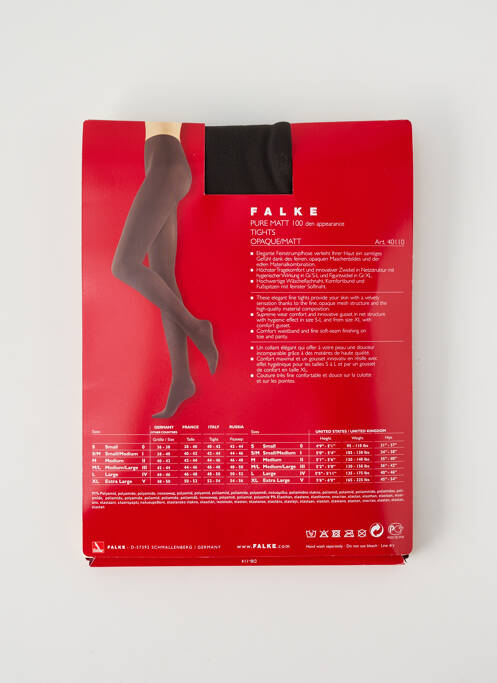 Collants gris fonce FALKE pour femme