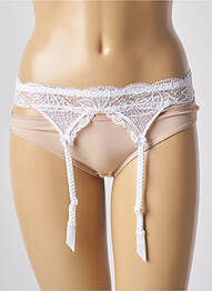 Guêpière/porte-jarretelle broderie dentelle de calais blanc LISE CHARMEL femme