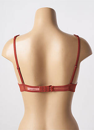 Soutien-gorge effet matière satinée haut soutien-gorge avec mousse de rembourrage amovible marron SIMONE PERELE femme