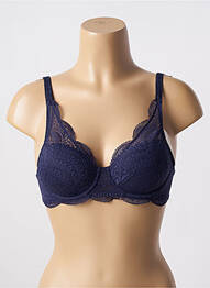 Soutien-gorge effet matière satinée haut soutien-gorge emboitant bleu SIMONE PERELE femme