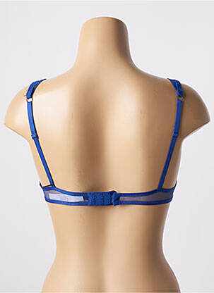 Soutien-gorge effet matière satinée haut soutien-gorge push-up bleu AUBADE femme
