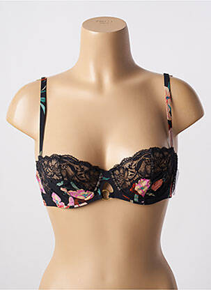 Soutien-gorge effet matière satinée haut soutien-gorge balconnet noir AUBADE femme