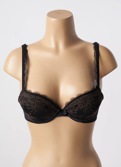 Soutien-gorge effet matière satinée haut soutien-gorge avec mousse de rembourrage amovible noir SIMONE PERELE femme