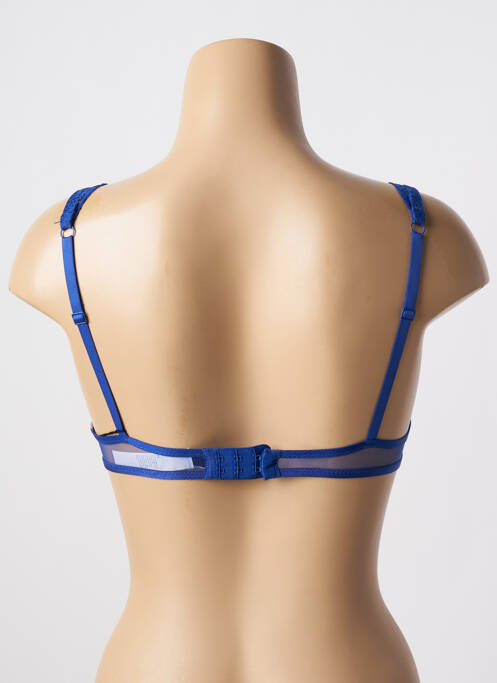 Soutien-gorge effet matière satinée haut soutien-gorge push-up bleu AUBADE femme